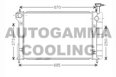 Радиатор, охлаждение двигателя AUTOGAMMA купить