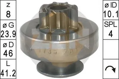 Привод с механизмом свободного хода, стартер ERA купить