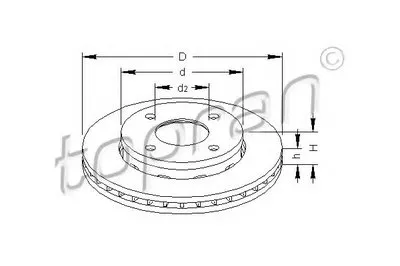 Тормозной диск COATED TOPRAN купить