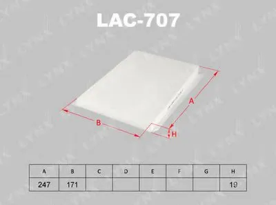 Фильтр, воздух во внутренном пространстве LYNXauto купить