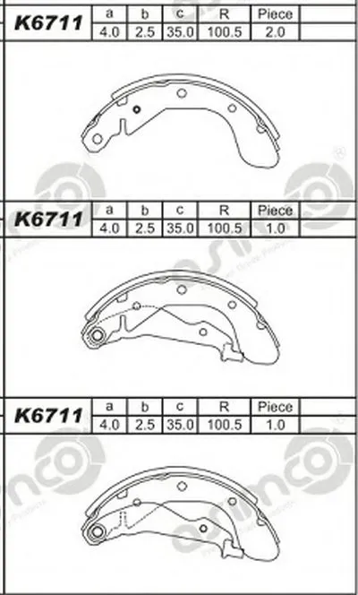 Комплект тормозных колодок ASIMCO купить