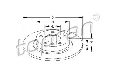Тормозной диск COATED TOPRAN купить