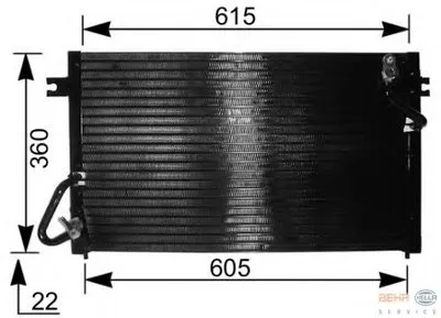 Конденсатор, кондиционер BEHR HELLA SERVICE HELLA купить