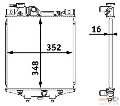 Радиатор, охлаждение двигателя BEHR HELLA SERVICE HELLA купить