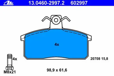 Комплект тормозных колодок, дисковый тормоз ATE купить