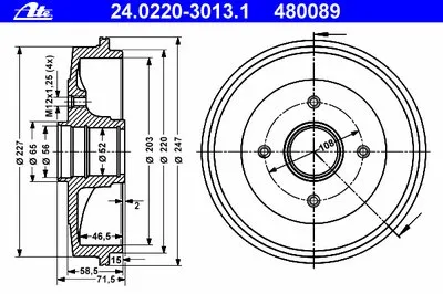 Тормозной барабан ATE купить