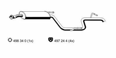 Глушитель выхлопных газов конечный ERNST купить