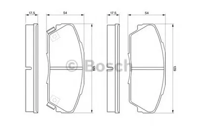 Комплект тормозных колодок, дисковый тормоз BOSCH купить