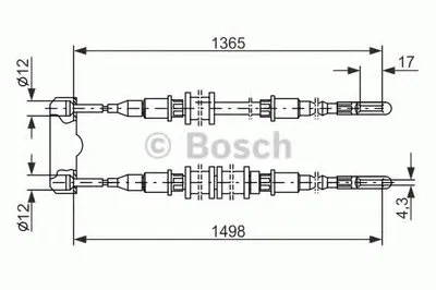 Трос, стояночная тормозная система BOSCH купить