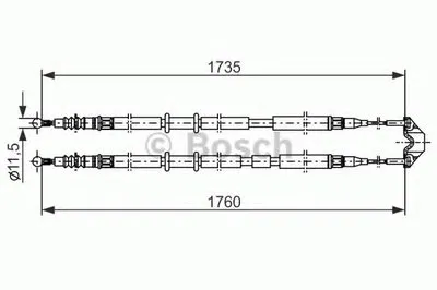Трос, стояночная тормозная система BOSCH купить
