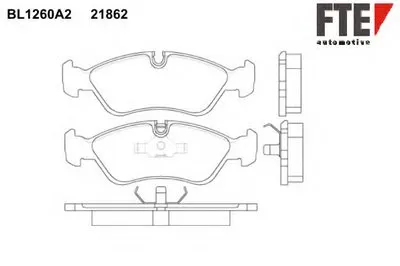 Комплект тормозных колодок, дисковый тормоз FTE купить