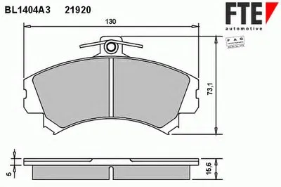Комплект тормозных колодок, дисковый тормоз FTE купить