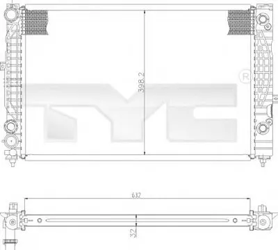Радиатор, охлаждение двигателя TYC купить