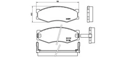Комплект тормозных колодок, дисковый тормоз BREMBO купить