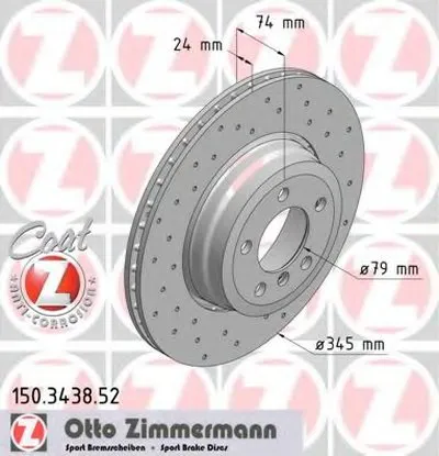 Тормозной диск SPORT BRAKE DISC COAT Z ZIMMERMANN купить