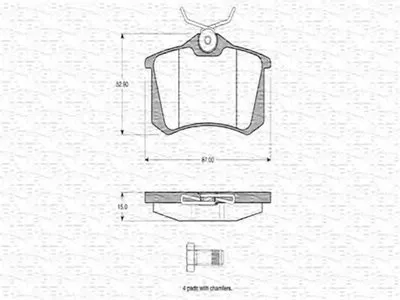 Комплект тормозных колодок, дисковый тормоз MAGNETI MARELLI купить