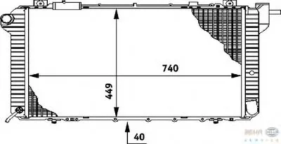Радиатор, охлаждение двигателя BEHR HELLA SERVICE купить