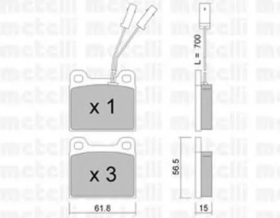 Комплект тормозных колодок, дисковый тормоз METELLI купить