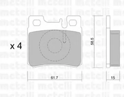 Комплект тормозных колодок, дисковый тормоз METELLI купить
