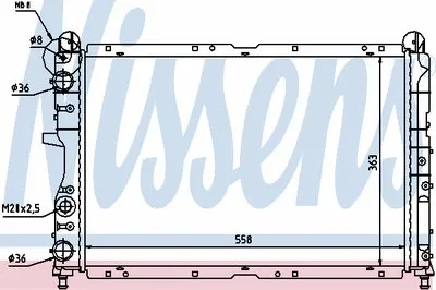 Радиатор, охлаждение двигателя NISSENS купить