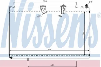Радиатор, охлаждение двигателя NISSENS купить
