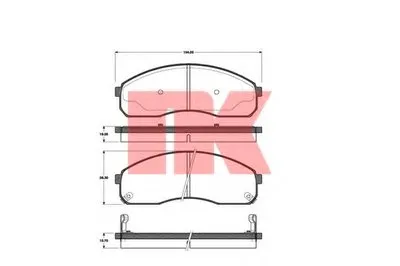Комплект тормозных колодок, дисковый тормоз NK купить