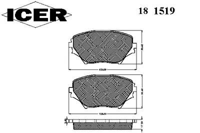 Комплект тормозных колодок, дисковый тормоз ICER купить