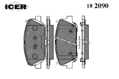 Комплект тормозных колодок, дисковый тормоз ICER купить