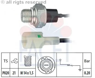 Выключатель с гидропроводом FACET купить