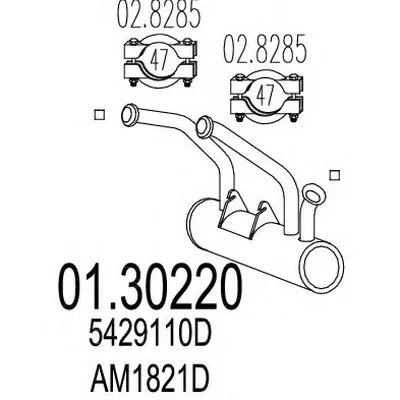 Предглушитель выхлопных газов MTS купить