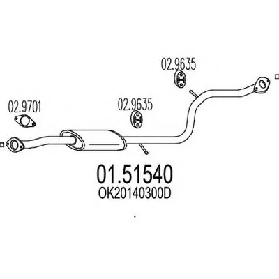 Средний глушитель выхлопных газов MTS купить