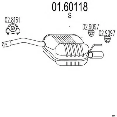 Глушитель выхлопных газов конечный MTS купить
