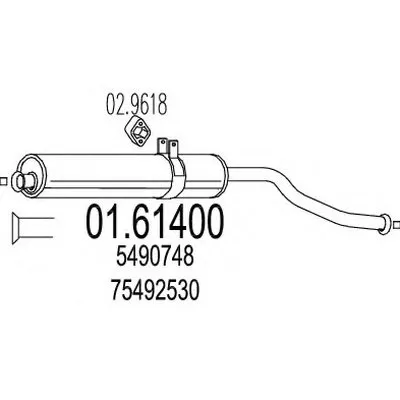 Глушитель выхлопных газов конечный MTS купить