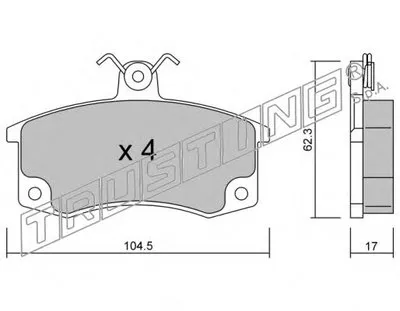 Комплект тормозных колодок, дисковый тормоз TRUSTING купить