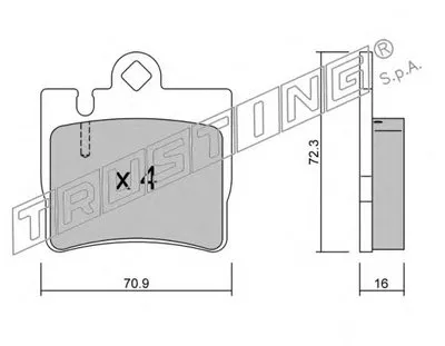 Комплект тормозных колодок, дисковый тормоз TRUSTING купить