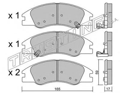 Комплект тормозных колодок, дисковый тормоз TRUSTING купить