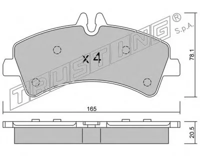 Комплект тормозных колодок, дисковый тормоз TRUSTING купить