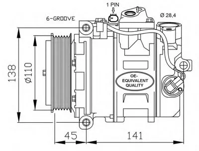 Компрессор, кондиционер EASY FIT NRF купить