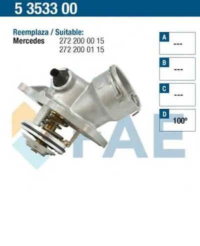 Термостат, охлаждающая жидкость FAE купить
