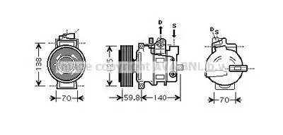 Компрессор, кондиционер AVA QUALITY COOLING купить