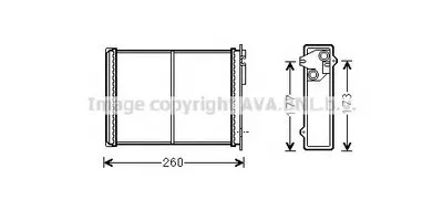 Теплообменник, отопление салона AVA QUALITY COOLING купить