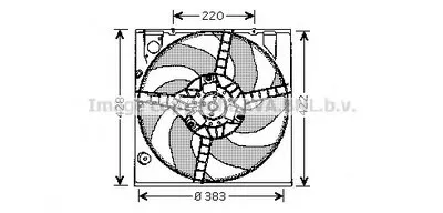Вентилятор, охлаждение двигателя AVA QUALITY COOLING купить