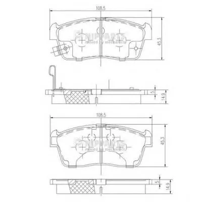 Комплект тормозных колодок, дисковый тормоз NIPPARTS купить