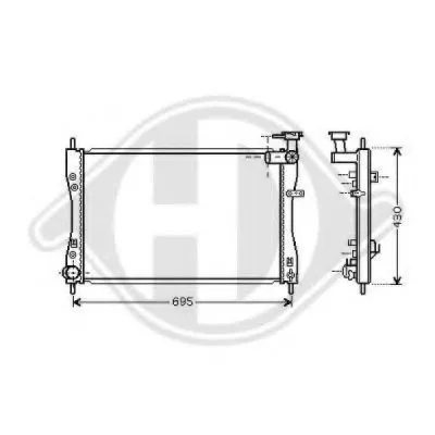 Радиатор, охлаждение двигателя DIEDERICHS купить