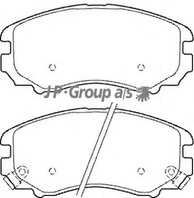 Комплект тормозных колодок, дисковый тормоз QH JP GROUP купить