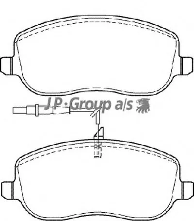 Комплект тормозных колодок, дисковый тормоз QH JP GROUP купить