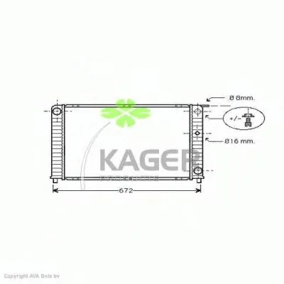 Радиатор, охлаждение двигателя KAGER купить