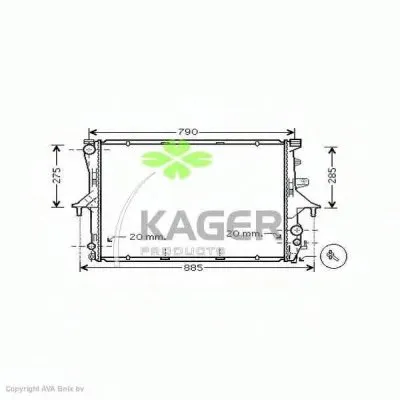 Радиатор, охлаждение двигателя KAGER купить