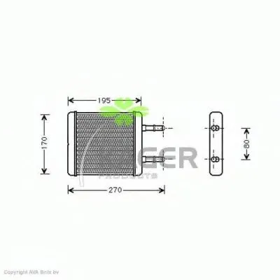 Теплообменник, отопление салона KAGER купить