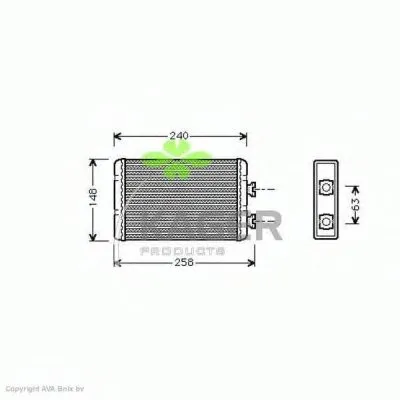 Теплообменник, отопление салона KAGER купить